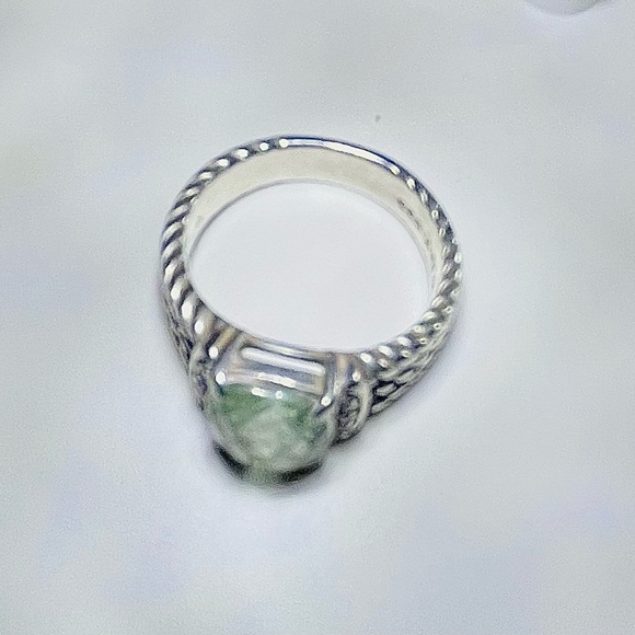 David Yurman Petite Wheaton® Ring Sterling Silver Prasiolite and Diamonds - Picture 1 of 3